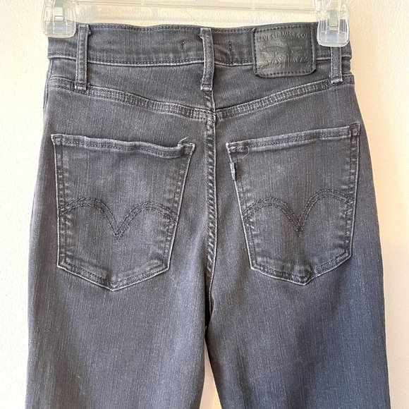 Levi's | Black Label Black Mile High Super Skinny Denim Jeans Sz 26 - Picture 6 of 10